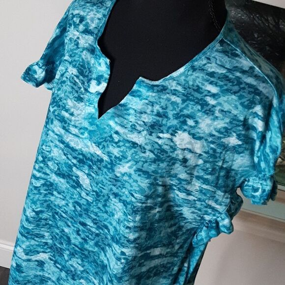 Ruby Rd sz M  Greenish Blue pullover top. - Picture 2 of 8